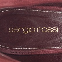セルジオロッシ sergio rossi パンプス 37 1/2 - スエード ボルドー レディース 靴_画像5