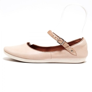 クラークス Clarks フラットシューズ US 6 1/2 M - レザー ベージュ×ピンクゴールド レディース 靴