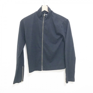  Agnes B agnes b blouson - black lady's long sleeve / Zip up / spring / autumn jacket 