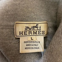 エルメス HERMES 長袖セーター/ニット サイズL - グレーベージュ メンズ その他 襟/カシミヤ/ハーフジップ トップス_画像3