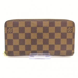 ルイヴィトン LOUIS VUITTON 長財布 N60015 ジッピーウォレット ダミエ・キャンバス エベヌ CA2059 財布 ダミエ