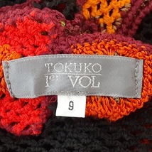 トクコ・プルミエヴォル TOKUKO 1er VOL 長袖セーター/ニット サイズ9 M - ダークグレー×オレンジ×マルチ レディース シースルー_画像3