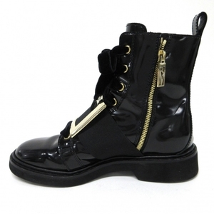 ロジェヴィヴィエ RogerVivier ブーツ 37 1/2 - エナメル（レザー）×化学繊維 黒 レディース 靴
