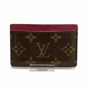 ルイヴィトン LOUIS VUITTON カードケース M60703 ポルトカルトサーンプル モノグラム・キャンバス フューシャ CA4114 財布 モノグラム