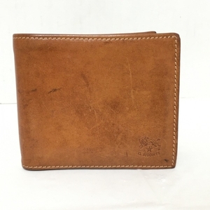  Il Bisonte IL BISONTE 2. folding purse / Mini / compact leather Brown purse 