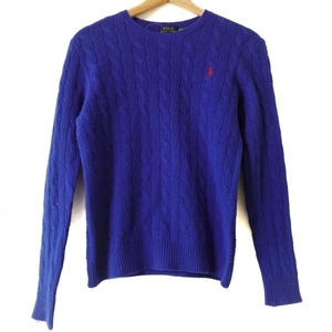  Polo Ralph Lauren POLObyRalphLauren long sleeve sweater / knitted size S - blue lady's crew neck tops 