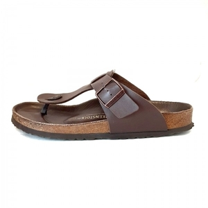 ビルケンシュトック BIRKEN STOCK サンダル 43 - 合皮 ダークブラウン メンズ 靴