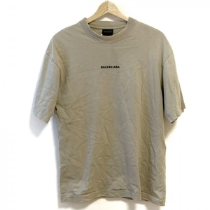 バレンシアガ BALENCIAGA 半袖Tシャツ サイズXXS XS 612966 - ベージュ メンズ クルーネック/ダメージ加工 トップス