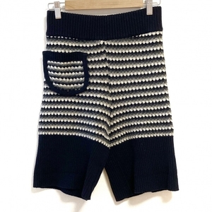  See by Chloe SEE BY CHLOE shorts size I 42 gray × navy × multi lady's knitted bottoms 