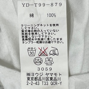 ワイズ Y's 半袖Tシャツ サイズ3 L YD-T99-879 - 白×黒 レディース クルーネック/うさぎ/be anxiousコラボ/12AW トップスの画像4