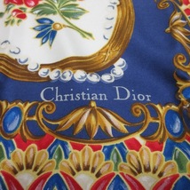 ディオール/クリスチャンディオール DIOR/ChristianDior - ブルー×白×マルチ 花柄 美品 スカーフ_画像2