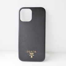 プラダ PRADA 携帯電話ケース/スマホカバー - レザー 黒 iPhoneケース/iPhone12 Pro Max 財布_画像1