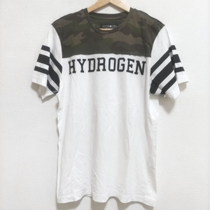 ハイドロゲン HYDROGEN 半袖Tシャツ サイズM - 白×カーキ×マルチ メンズ 迷彩柄 トップス