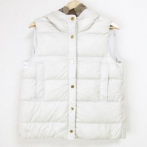  Max Mara Max Mara down vest size 36(J) - ivory × Brown lady's The Cube./ winter jacket 
