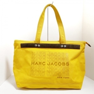 マークジェイコブス MARC JACOBS ショルダーバッグ - キャンバス×スエード ダークイエロー×ベージュ×ダークグレー バッグ