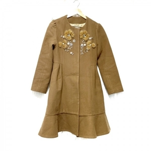  Chesty Chesty size 0 XS - light brown lady's long sleeve / no color /biju-/ pearl / mink / winter coat 