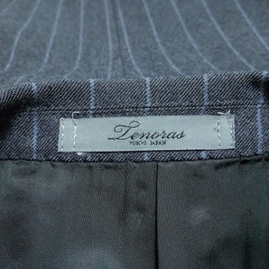 メンズティノラス MEN'S TENORAS シングルスーツ - ダークグレー×ライトパープル メンズ ストライプ/3点セット 美品 メンズスーツの画像3