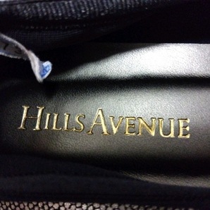 ヒルズ アベニュー Hills Avenue 自由が丘 フラットシューズ 23.5 - 化学繊維×エナメル（レザー） シルバー×黒 レディース ラメ/リボンの画像5