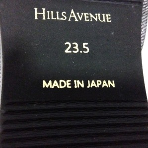 ヒルズ アベニュー Hills Avenue 自由が丘 フラットシューズ 23.5 - 化学繊維×エナメル（レザー） シルバー×黒 レディース ラメ/リボンの画像6