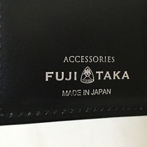 フジタカ FUJITAKA 2つ折り財布/ミニ/コンパクト - レザー ダークグレー 新品同様 財布_画像5