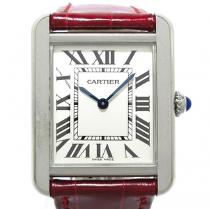 Cartier Watch Tank Solo SM WSTA0030 Ladies SS x кожаный ремень серебро