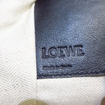 ロエベ LOEWE ハンドバッグ 387.30PS35 ハンモックバッグスモール カーフレザー ベージュ×ブラウン×黒 レディース トリコロール 美品_画像7