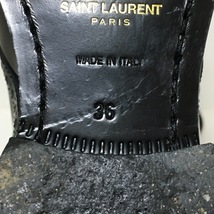 サンローランパリ SAINT LAURENT PARIS シューズ 36 500186 - エナメル（レザー） 黒 レディース アウトソール張替済 靴_画像6