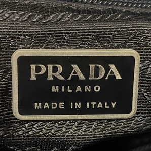 プラダ PRADA ショルダーバッグ B7370 - ナイロン×レザー 黒 斜めがけ バッグの画像8