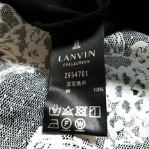 ランバンコレクション LANVIN COLLECTION 半袖Tシャツ サイズ38 M - 黒×白 レディース クルーネック トップス_画像4