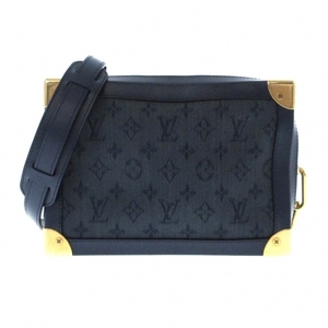 ルイヴィトン LOUIS VUITTON ショルダーバッグ M44723 ソフトトランク デニム ネイビー メンズ ストラップ着脱可 DU1109 バッグ