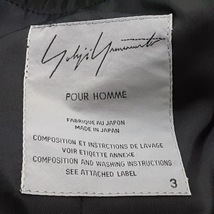 ヨウジヤマモト yohjiyamamoto サイズ3 L - 黒 メンズ 長袖/POUR HOMME/秋/冬 ジャケット_画像3