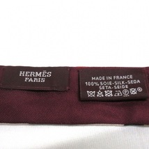 エルメス HERMES ツイロン レッド×ボルドー×マルチ リボンスカーフ 美品 スカーフ_画像2