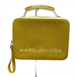 マークジェイコブス MARC JACOBS ハンドバッグ M0016218 テクスチャードボックス レザー イエロー×白×マルチ ストラップ着脱可 美品