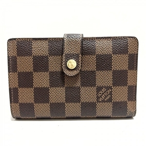 ルイヴィトン LOUIS VUITTON 2つ折り財布 N61664 ポルト モネ・ビエ ヴィエノワ ダミエキャンバス エベヌ MI1015 財布 ダミエ