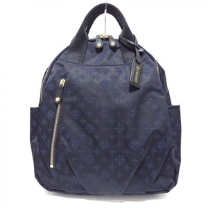  Russet russet rucksack / backpack - nylon × leather black × purple beautiful goods bag 