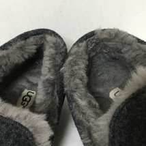 アグ UGG ドライビングシューズ 28 1017298 - レザー×ウール×ムートン 黒×ダークグレー メンズ 靴_画像7