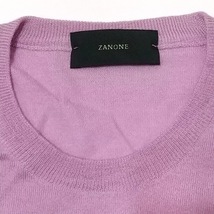 ザノーネ ZANONE 長袖セーター/ニット サイズ52 - カシミヤ、シルク パープル メンズ クルーネック 美品 トップス_画像7