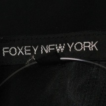 フォクシーニューヨーク FOXEY NEW YORK ブルゾン サイズ38 M - ポリエステル、ポリウレタン 黒 レディース 長袖/春 美品 ジャケット_画像3