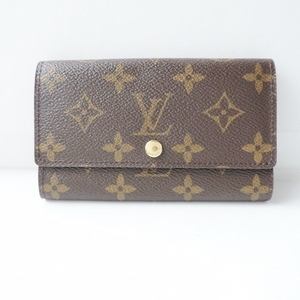 ルイヴィトン LOUIS VUITTON 2つ折り財布 M61735 ポルトモネジップ ■外側　⇒　モノグラム・キャンバス ■内側　⇒　クロスグレインレザー