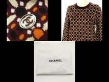 シャネル CHANEL 長袖セーター/ニット サイズ38 M P75347 - ボルドー×アイボリー×マルチ レディース 23A 美品 トップス_画像10