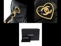 シャネル CHANEL ショルダーバッグ AS3986 シングルフラップマトラッセ ラムスキン 黒 レディース ハート/ゴールド金具 バッグ_画像9