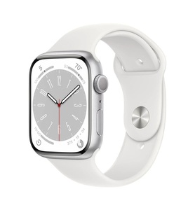 【新品 未使用】海外版 Apple Watch Series8 45mm GPSモデル シルバーアルミニウム/ホワイトスポーツバンド M/L FP6Q3LL/A MP6Q3LL/A