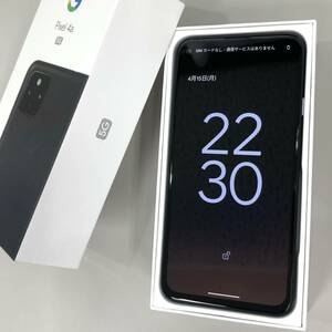 【中古美品】SIMフリー Pixel 4a (5G) Just Black 6GB 128GB G025H ≪softbank(SIMロック解除済), 判定○≫