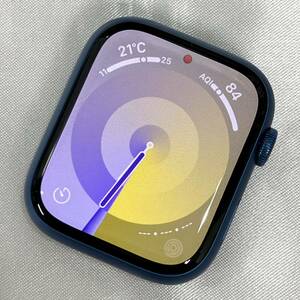 【中古 美品/訳あり】Apple Watch Series7 45mm GPS+Cellularモデル ブルーアルミニウムケース/アビスブルースポーツバンド MKJT3J/A