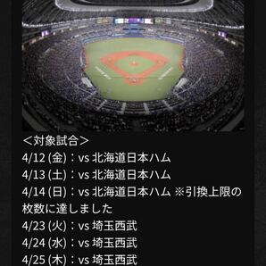 プロ野球 観戦チケット 引換コード オリックスバファローズ主催試合 1枚分②の画像1