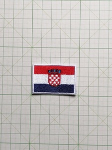 ■ クロアチア 国旗 ワッペン 小型 Croatia バルカン半島 ■ アイロン接着OK