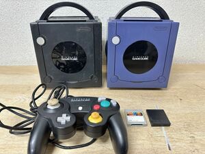 A847 Nintendo 任天堂 ゲームキューブ DOL-001（JP N） 本体2　コントローラー 1点　メモリーカード2枚　通電確認のみ　ジャンク