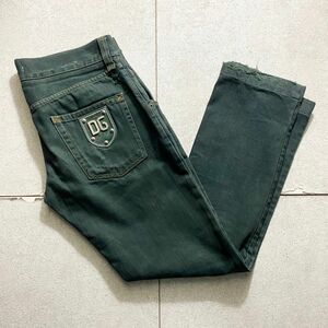 DOLCE&GABBANA green denim pants