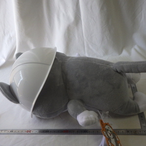 仕事猫 ヨシ！ ＢＩＧぬいぐるみ マスク ヘルメットプラスチック 中古 景品系の画像3