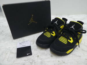  ☆ JORDAN 4 RETRO TD BQ7670-017 ジョーダン 4 レトロ キッズ 15㎝ 美品 1円スタート ☆